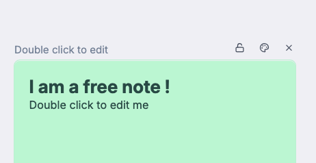 Sticky note action bar